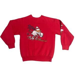 Vintage 80s USA Humor Duck Graphic Logo Ski Sweatshirt Men’s M